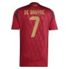 Belgia De Bruyne 7 Hjemme EM 2024 - Herre Fotballdrakt